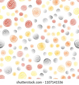 Light Orange vector seamless natural elegant background. New colorful illustration in doodle style with flowers. The textured pattern can be used for website.