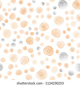 Light Orange vector seamless natural abstract template. Colorful abstract illustration with flowers in doodle style. A new texture for your design.