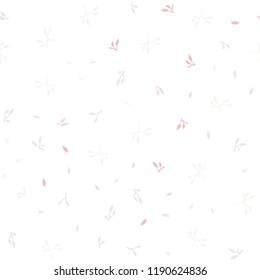 Light Orange vector seamless natural background with leaves. Doodle illustration of leaves in Origami style with gradient. Pattern for design of window blinds, curtains.