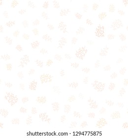 Light Orange vector seamless natural background with leaves, branches. Creative illustration in blurred style with leaves, branches. Pattern for design of window blinds, curtains.