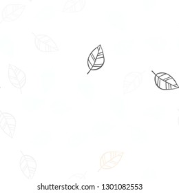 Light Orange vector seamless natural artwork with leaves. Blurred decorative design in Indian style with leaves. Pattern for design of window blinds, curtains.
