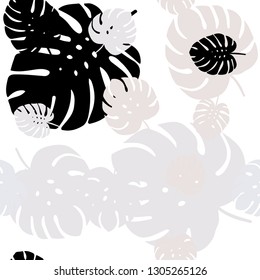 Light Orange vector seamless natural background with leaves. Colorful abstract illustration with leaves in doodle style. Template for business cards, websites.