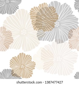 Light Orange vector seamless natural backdrop with flowers. Creative illustration in blurred style with flowers. Template for business cards, websites.