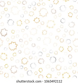 Light Orange vector seamless  pattern with spheres. Beautiful colored illustration with blurred circles in nature style. Completely new template for your brand book.