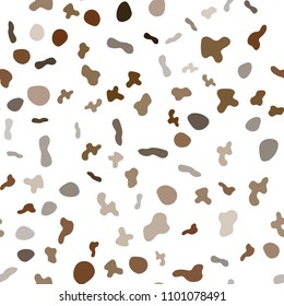 Light Orange vector seamless pattern with bent lines. A sample with blurred bubble shapes. Marble style for your business design.