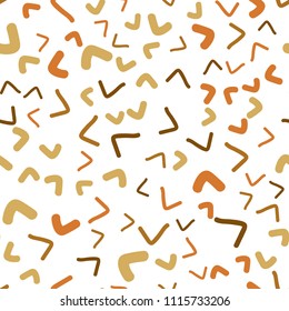 Light Orange vector seamless  pattern with lamp shapes. A vague circumflex abstract illustration with gradient. Textured wave pattern for backgrounds.