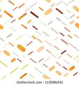 Light Orange vector seamless pattern with narrow lines. Decorative shining illustration with lines on abstract template. Smart design for your business advert.