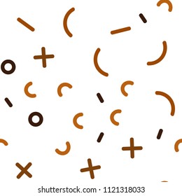 Light Orange vector seamless pattern with abstract lines. Seamless Illustration with set of abstact gradient lines. Pattern for design of fabric, wallpapers.