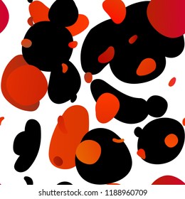 Light Orange vector seamless pattern with spheres. Blurred decorative design in abstract style with bubbles. Template for business cards, websites.