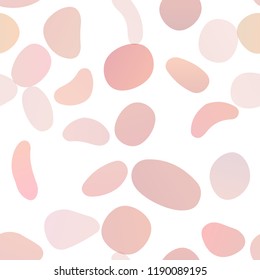 Light Orange vector seamless pattern with spheres. Blurred decorative design in abstract style with bubbles. Trendy design for wallpaper, fabric makers.