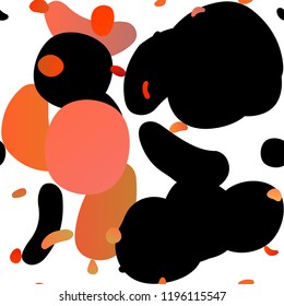 Light Orange vector seamless pattern with spheres. Colorful illustration with blurred circles in nature style. Pattern for trendy fabric, wallpapers.