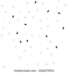 Light Orange vector seamless pattern with coffee beans, cups. Gradient illustration with set of mugs, beans. Template of a black hot beverage in a cafe.