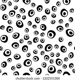 Light Orange vector seamless pattern with spheres. Modern abstract illustration with colorful water drops. Pattern for trendy fabric, wallpapers.