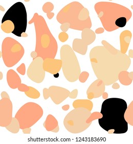 Light Orange vector seamless pattern with spheres. Illustration with set of shining colorful abstract circles. Pattern for trendy fabric, wallpapers.
