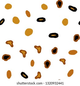 Light Orange vector seamless pattern with spheres. Abstract illustration with colored bubbles in nature style. Trendy design for wallpaper, fabric makers.