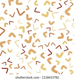Light Orange vector seamless  template with liquid shapes. Shining illustration, which consist of blurred lines, circles. A completely new memphis design for your business.