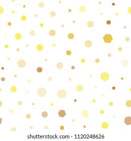 Light Orange vector seamless template in hexagonal style. Illustration with set of colorful hexagons. Beautiful design for your business advert.