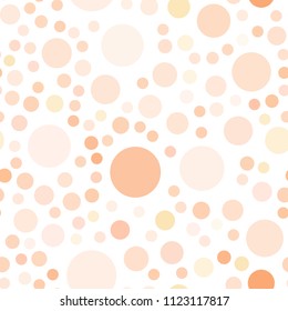 Light Orange vector seamless template with circles. Blurred bubbles on abstract background with colorful gradient. Pattern can be used as texture of wallpapers.
