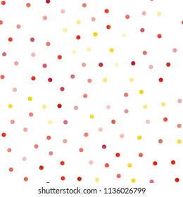 Light Orange vector seamless template with circles. Abstract illustration with colored bubbles in nature style. New design for ad, poster, banner of your website.
