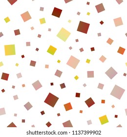 Light Orange vector seamless template with crystals, rectangles. Beautiful illustration with rectangles and squares. Pattern for busines ad, booklets, leaflets