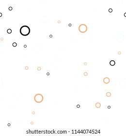 Light Orange vector seamless template with circles. Beautiful colored illustration with blurred circles in nature style. Pattern can be used for futuristic ad, booklets.