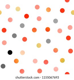 Light Orange vector seamless template with circles. Abstract illustration with colored bubbles in nature style. The pattern can be used for beautiful websites.