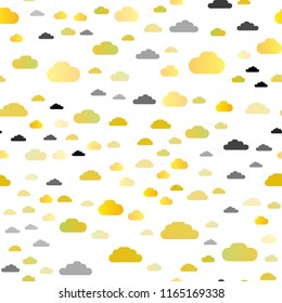 Light Orange vector seamless template with sky, clouds. Beautiful illustration with colorful sky, clouds. Trendy design for wallpaper, fabric makers.