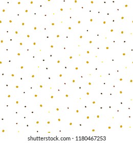 Light Orange vector seamless template with circles. Modern abstract illustration with colorful water drops. Pattern for design of fabric, wallpapers.