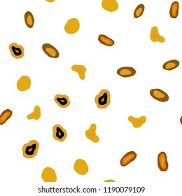 Light Orange vector seamless template with circles. Illustration with set of shining colorful abstract circles. Pattern for design of window blinds, curtains.