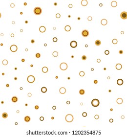 Light Orange vector seamless template with circles. Illustration with set of shining colorful abstract circles. Design for textile, fabric, wallpapers.