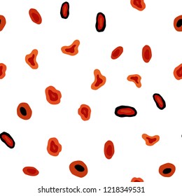 Light Orange vector seamless template with circles. Illustration with set of shining colorful abstract circles. Template for business cards, websites.