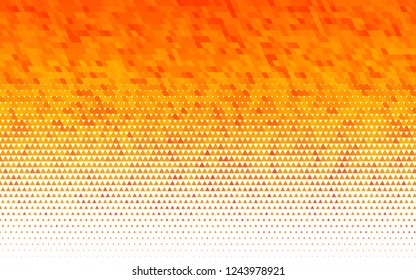 Light Orange vector seamless template with crystals, triangles. Abstract gradient illustration with triangles. Trendy design for wallpaper, fabric makers.