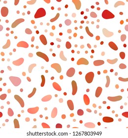 Light Orange vector seamless template with spots. Blurred decorative design in abstract style with bubbles. Trendy design for wallpaper, fabric makers.