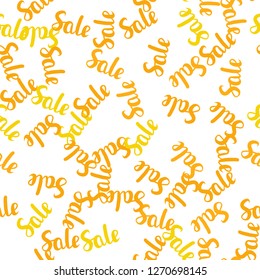 Light Orange vector seamless template with 70, 90% selling. Shining colorful illustration with isolated selling prices. Design for business ads, commercials.