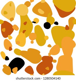 Light Orange vector seamless template with circles. Blurred decorative design in abstract style with bubbles. Pattern for trendy fabric, wallpapers.
