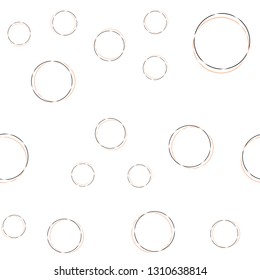 Light Orange vector seamless template with circles. Illustration with set of shining colorful abstract circles. Texture for window blinds, curtains.