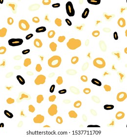 Light Orange vector seamless template with circles. Beautiful colored illustration with blurred circles in nature style. Trendy design for wallpaper, fabric makers.
