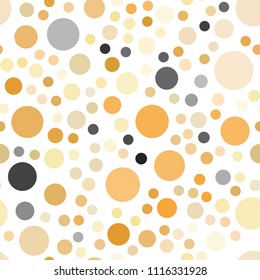 Light Orange vector seamless texture with disks. Beautiful colored illustration with blurred circles in nature style. Completely new template for your brand book.