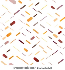 Light Orange vector seamless texture with colored lines. Glitter abstract illustration with colored sticks. Smart design for your business advert.