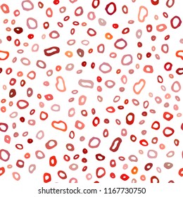 Light Orange vector seamless texture with disks. Blurred bubbles on abstract backdrop with colorful gradient. Trendy design for wallpaper, fabric makers.