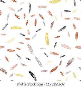 Light Orange vector seamless texture with disks. Illustration with set of shining colorful abstract circles. Pattern can be used for ads, leaflets.