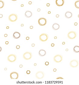 Light Orange vector seamless texture with disks. Blurred bubbles on abstract background with colorful gradient. New design for ad, poster, banner of your website.
