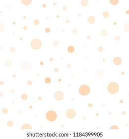 Light Orange vector seamless texture with disks. Illustration with set of shining colorful abstract circles. Pattern for design of window blinds, curtains.