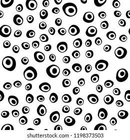 Light Orange vector seamless texture with disks. Modern abstract illustration with colorful water drops. Template for business cards, websites.