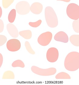Light Orange vector seamless texture with disks. Colorful illustration with blurred circles in nature style. Pattern for design of fabric, wallpapers.