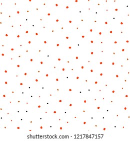 Light Orange vector seamless texture with disks. Abstract illustration with colored bubbles in nature style. Pattern for design of fabric, wallpapers.