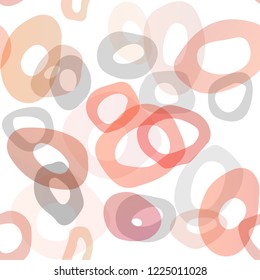 Light Orange vector seamless texture with disks. Glitter abstract illustration with blurred drops of rain. Pattern for trendy fabric, wallpapers.