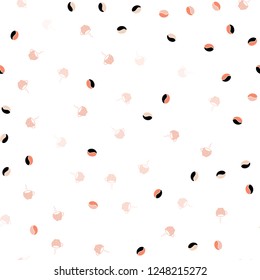 Light Orange vector seamless texture with coffee beans, mugs. Colorful illustration with gradient coffee beans, mugs. Pattern for ad, booklets, leaflets of restaurants.