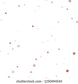 Light Orange vector seamless texture with disks, rectangles. Colorful gradient with circles, rectangles on abstract backdrop. Pattern for design of window blinds, curtains.