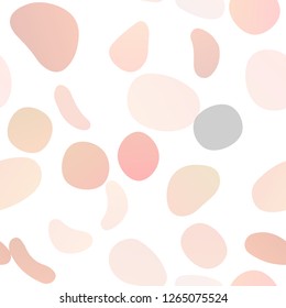 Light Orange vector seamless texture with disks. Glitter abstract illustration with blurred drops of rain. Pattern for design of window blinds, curtains.